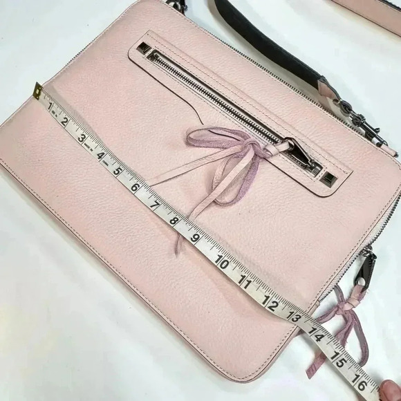 Rebecca Minkoff Regan Sleeve Leather 13" MacBook/Laptop Bag w/ Strap Slim Pink - Picture 15 of 16